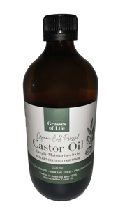 Grasses Of Life Certified Organic Castor Oil (Fair Trade Certified) 500ML