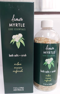 Lemon Myrtle Bath Salts + Scrub 500g