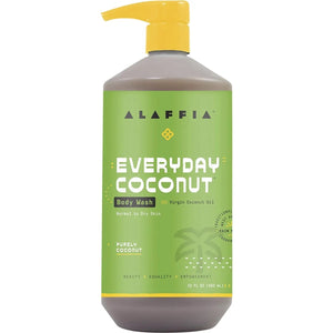 ** NEW ** Alaffia Everyday Shea Body Wash 946ml - Purely Coconut