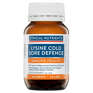 Ethical Nutrients Lysine Cold Sore Defence 30 Tabs