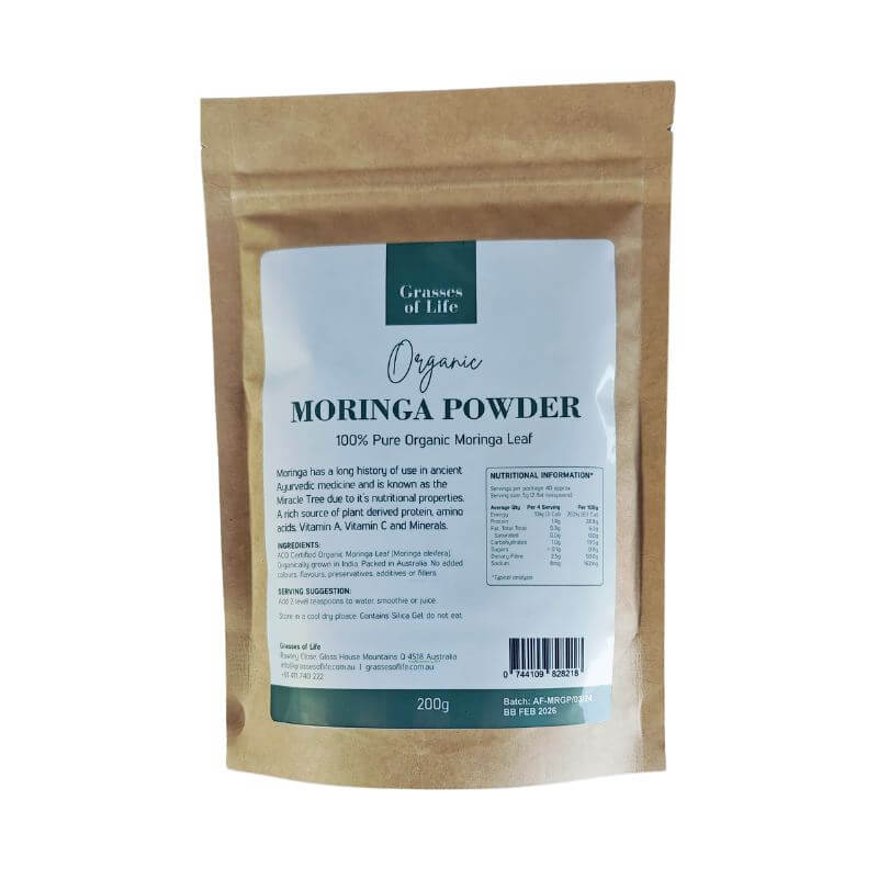 Grasses Of Life Organic Moringa Powder 200g