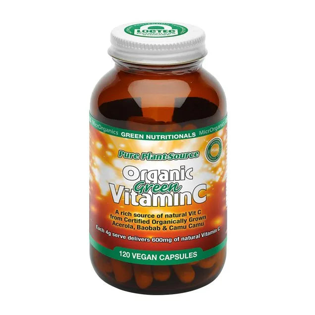 Green Nutritionals Pure Plant-Source Organic Vitamin C 120 Caps