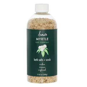 Lemon Myrtle Bath Luxe Essentials Bath Salts + Scrub 500g