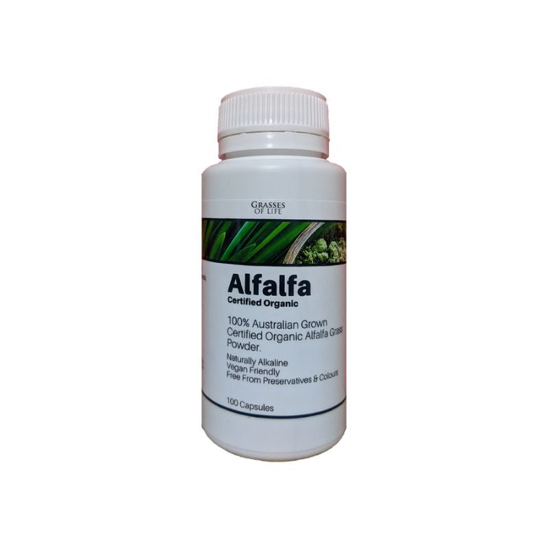 Grasses Of Life Certified Organic Alfalfa 100 Caps