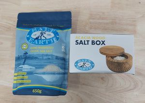 **NEW**  Salt Of The Earth Coarse Celtic Salt 650g & Salt Box Bundle