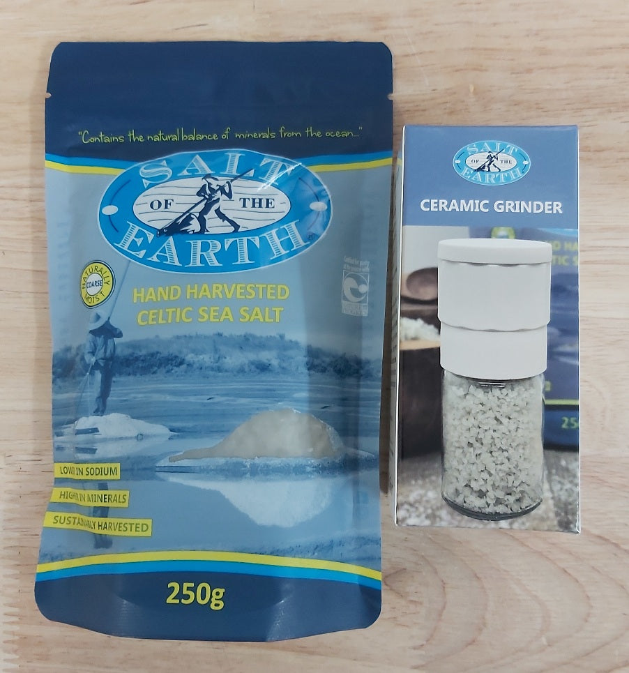 Salt of the Earth Coarse Salt 250g & Salt Ceramic Grinder
