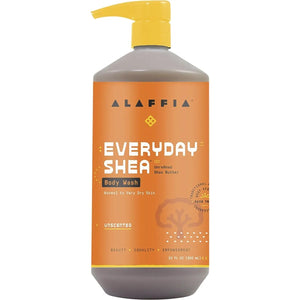 ** NEW ** Alaffia Everyday Shea Body Wash 946ml - Unscented