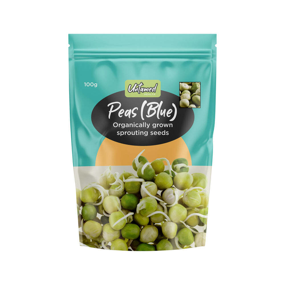 Organically Grown Sprouting Seeds - Peas (Blue)