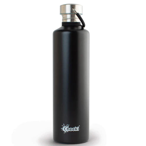 Water Bottle: CHEEKI Stainless Steel Bottle 1L Matte Black