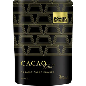 ** NEW ** Power Super Foods Cacao Gold Powder 450g - Certified Organic
