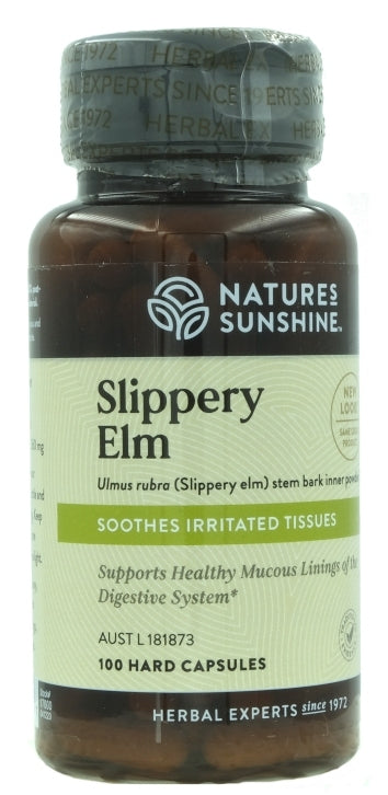 Natures Sunshine Slippery Elm Tablets 100 Capules