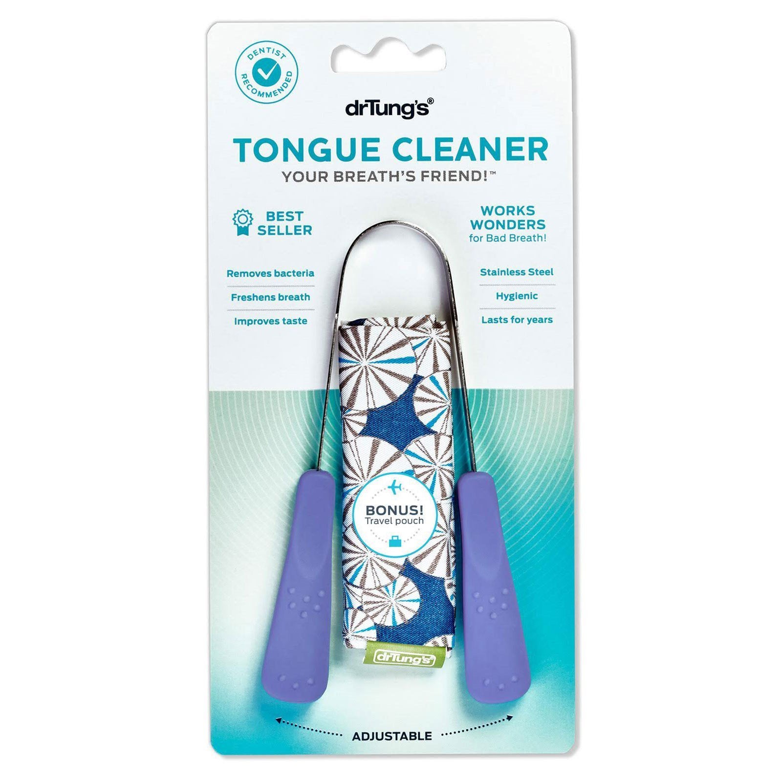 drTung's Tongue Cleaner bonus travel pouch